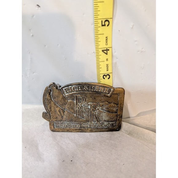 Other - Vintage Rich‎ & Rare R&R Canadian Whisky Belt Buckle Imported From Canada
